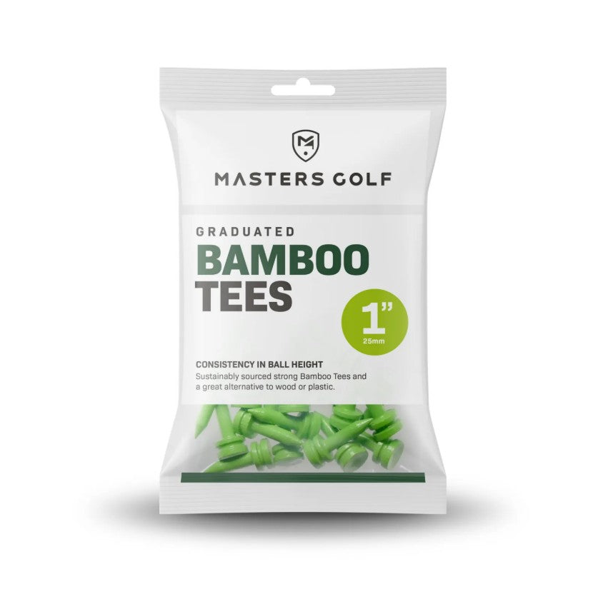Green Bamboo Graduated Golf Tees - 1" (25 tees)