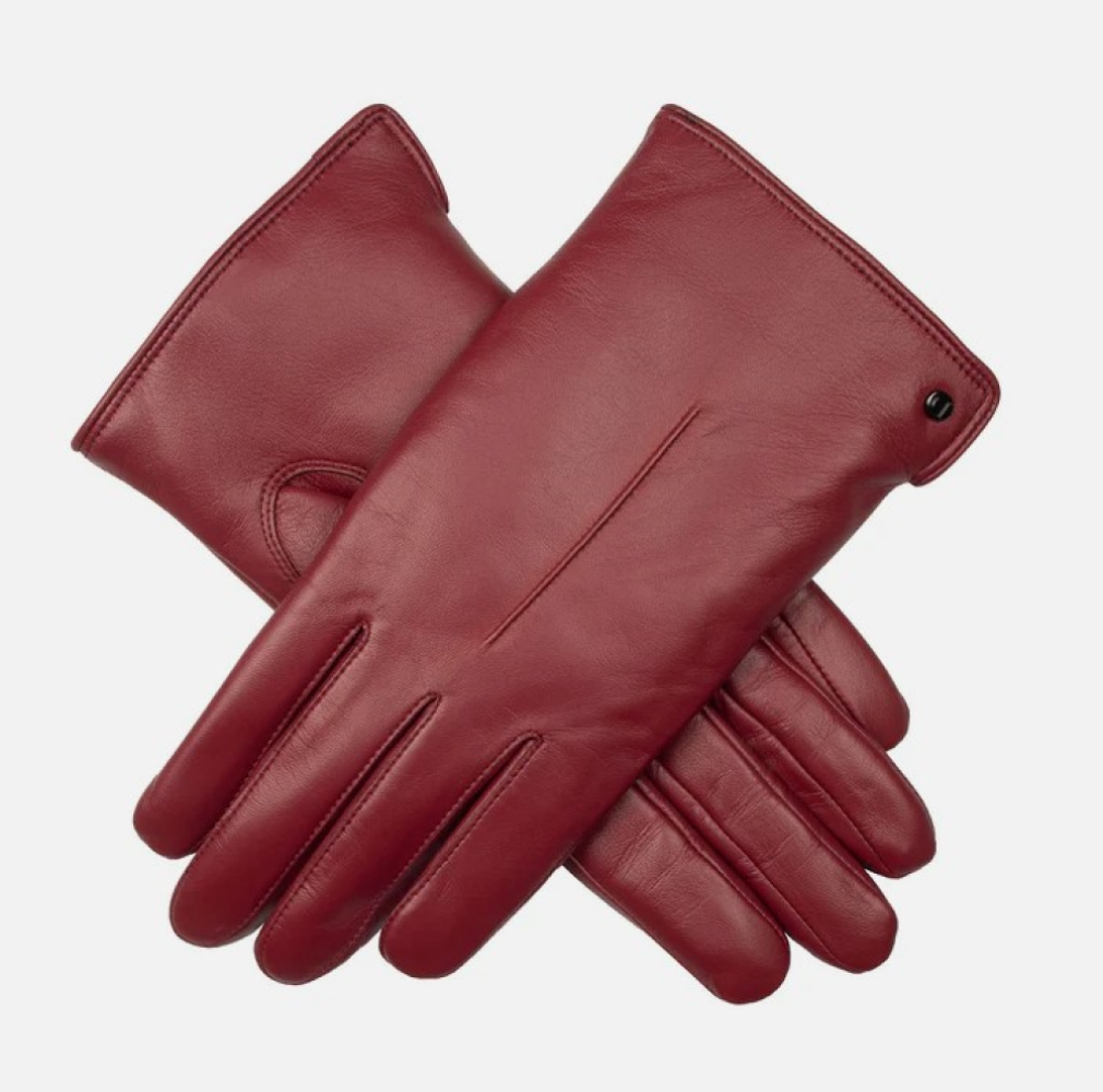 Dent's Ladies Touchscreen Leather Gloves Red