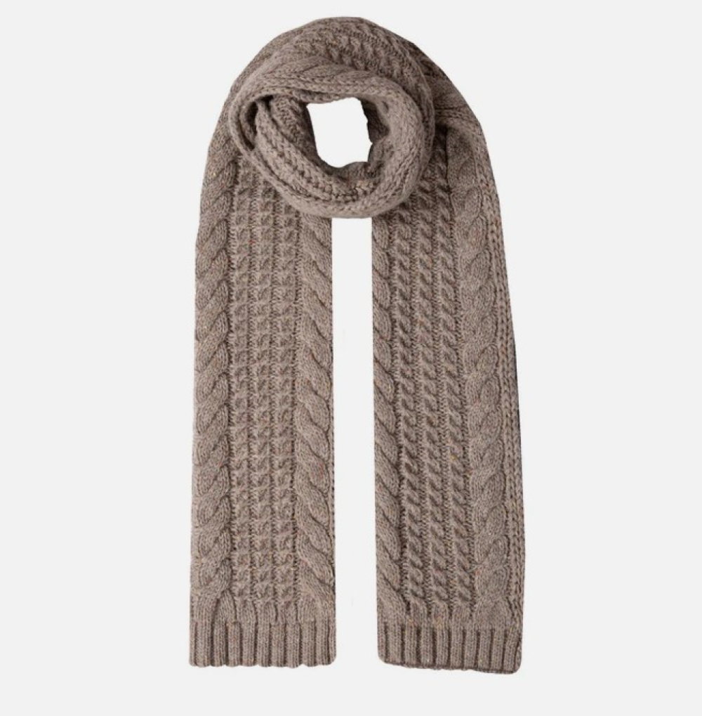 Dent's Cable Knit Marl Scarf