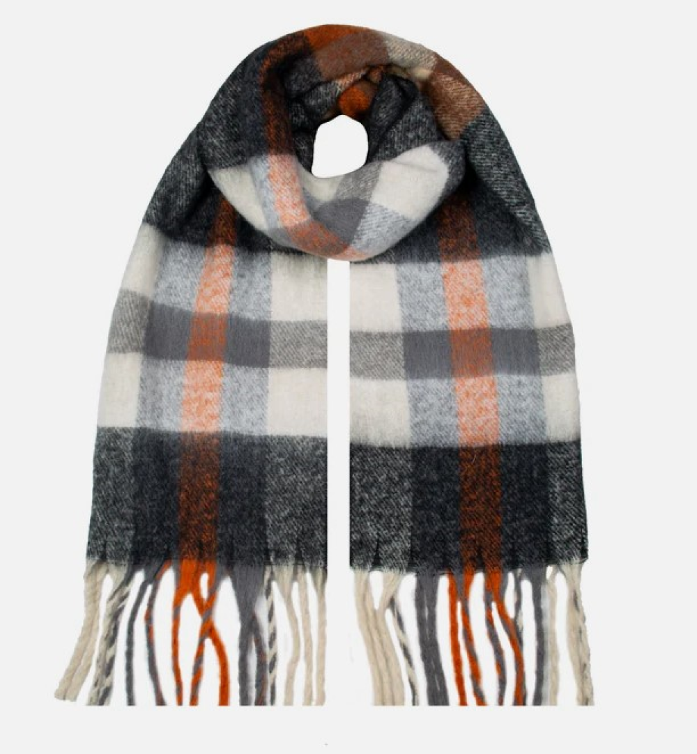 Dent's Women's Plaid Check Blanket Scarf