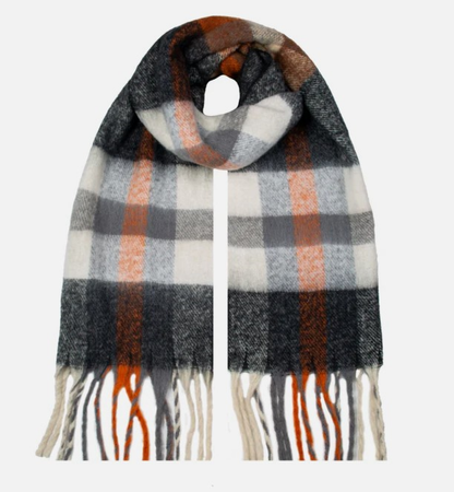 Dent's Women's Plaid Check Blanket Scarf