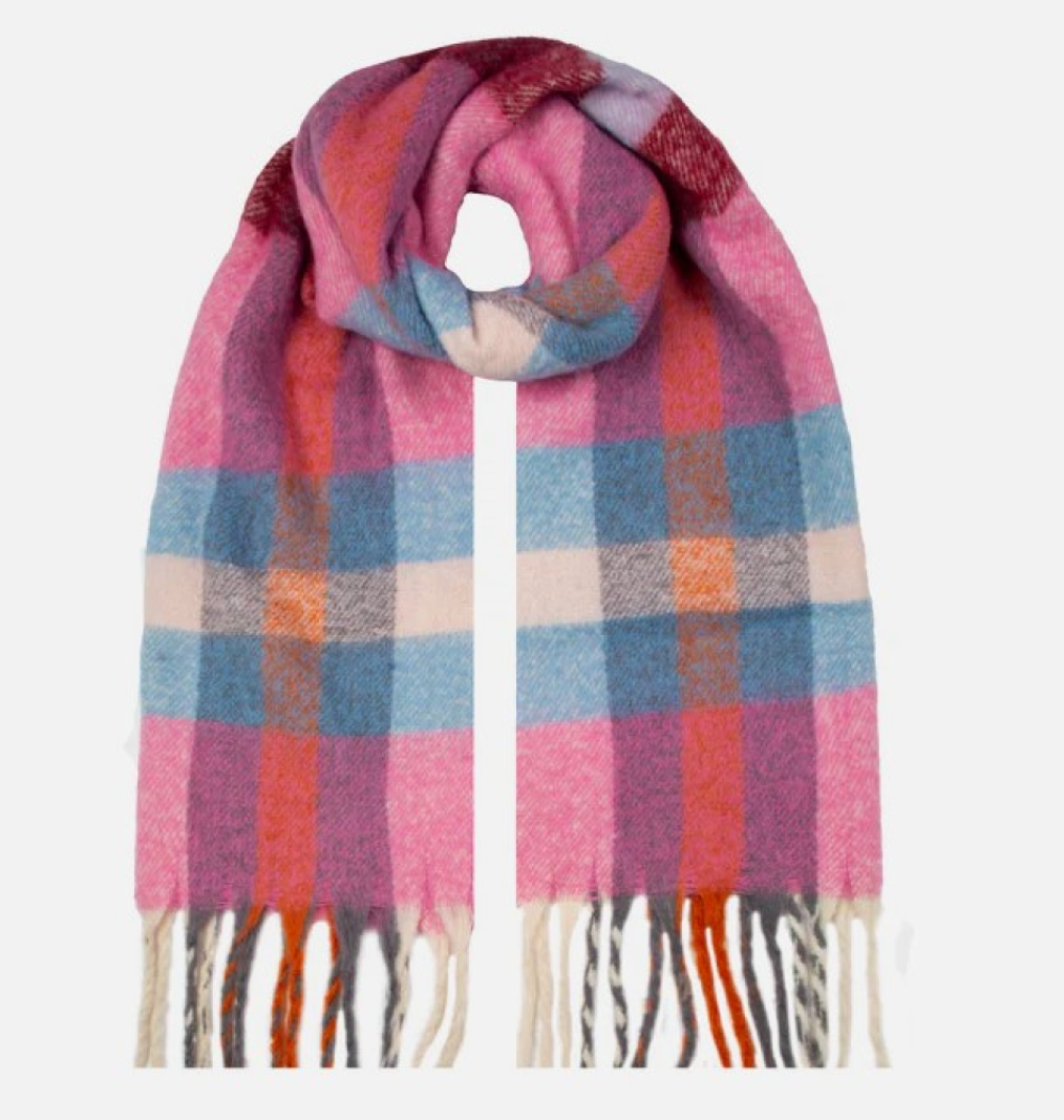 Dent's Women's Plaid Check Blanket Scarf
