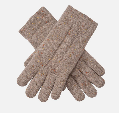 Dent's Women’s Marl Yarn Cable Knit Gloves