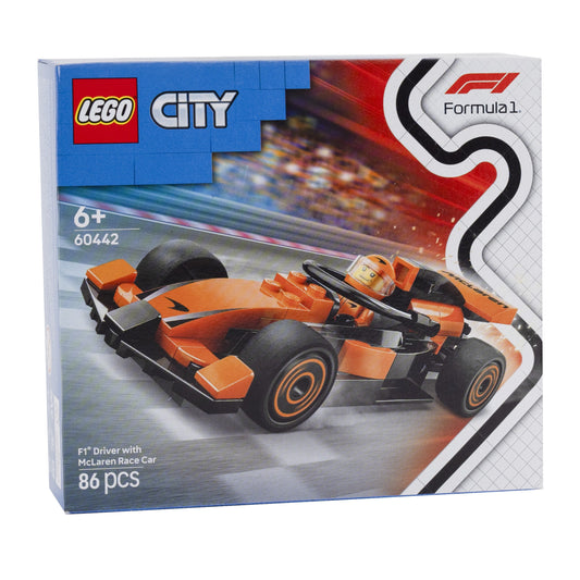 Lego City F1 Driver with McLaren Race Car