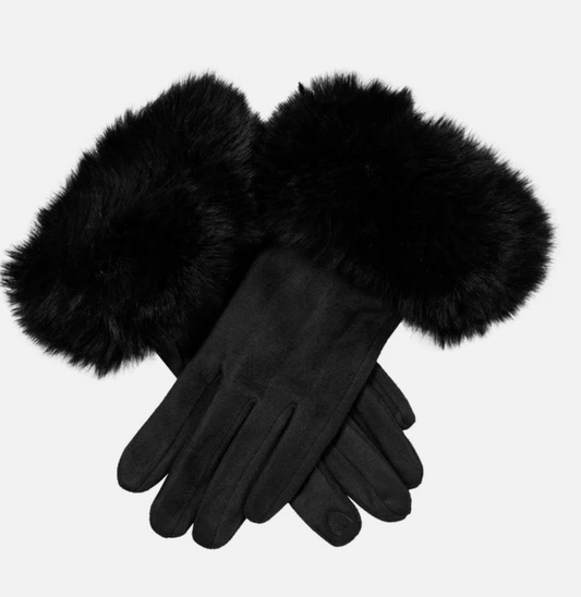 Dent's Faux Suede Fur Cuff Glove