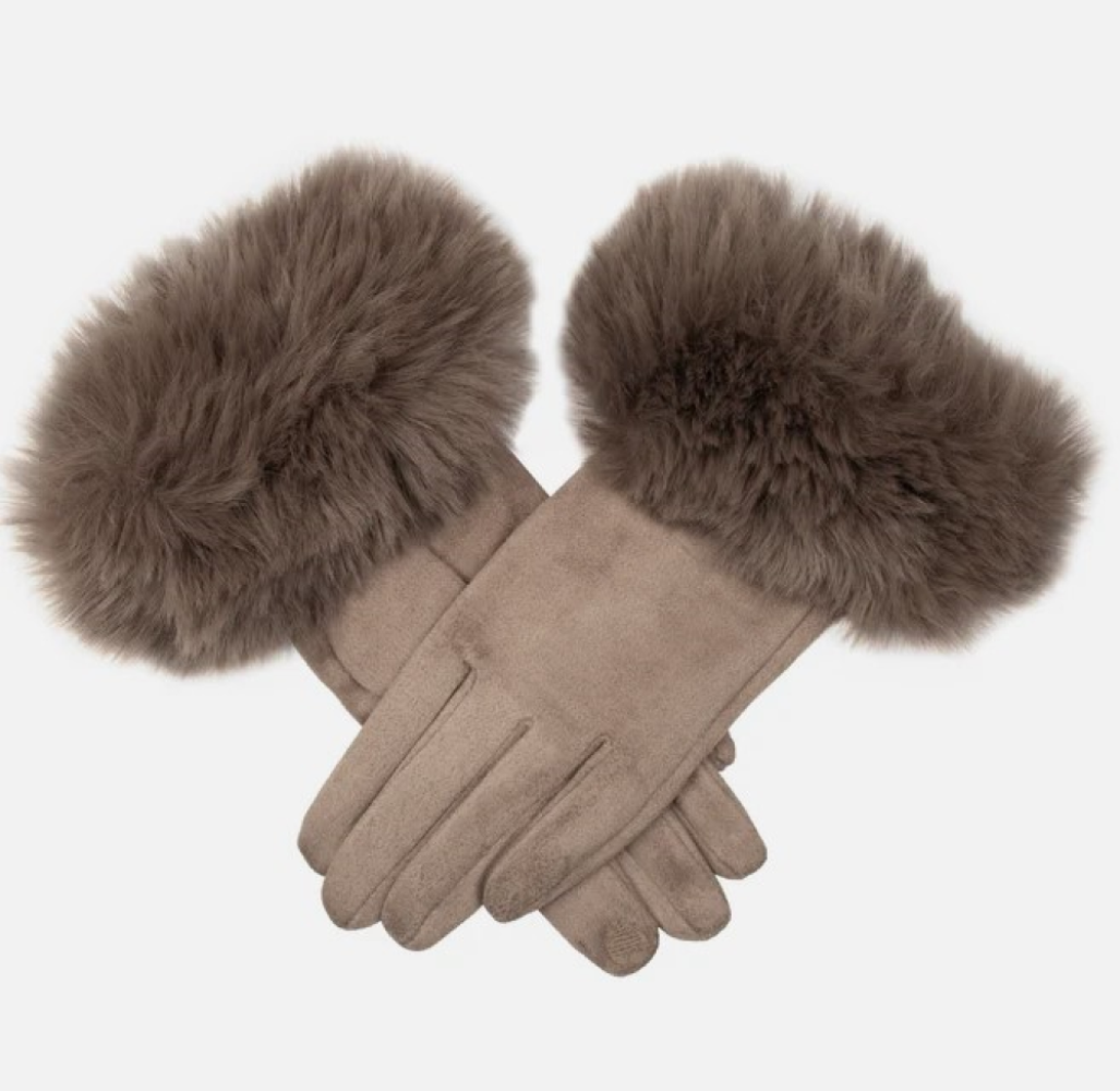 Dent's Faux Suede Fur Cuff Glove