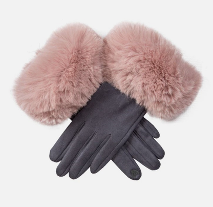 Dent's Faux Suede Fur Cuff Glove