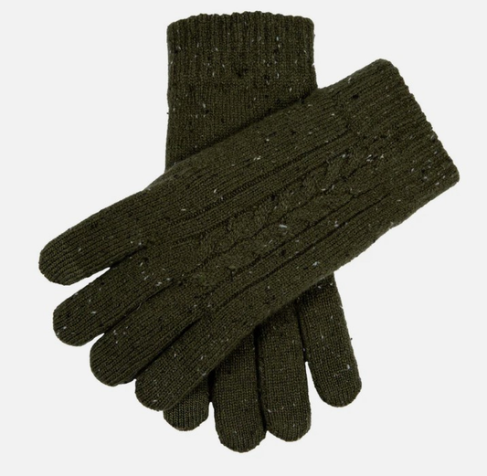 Dent's Men’s Cable Knit Gloves with Marl Yarn