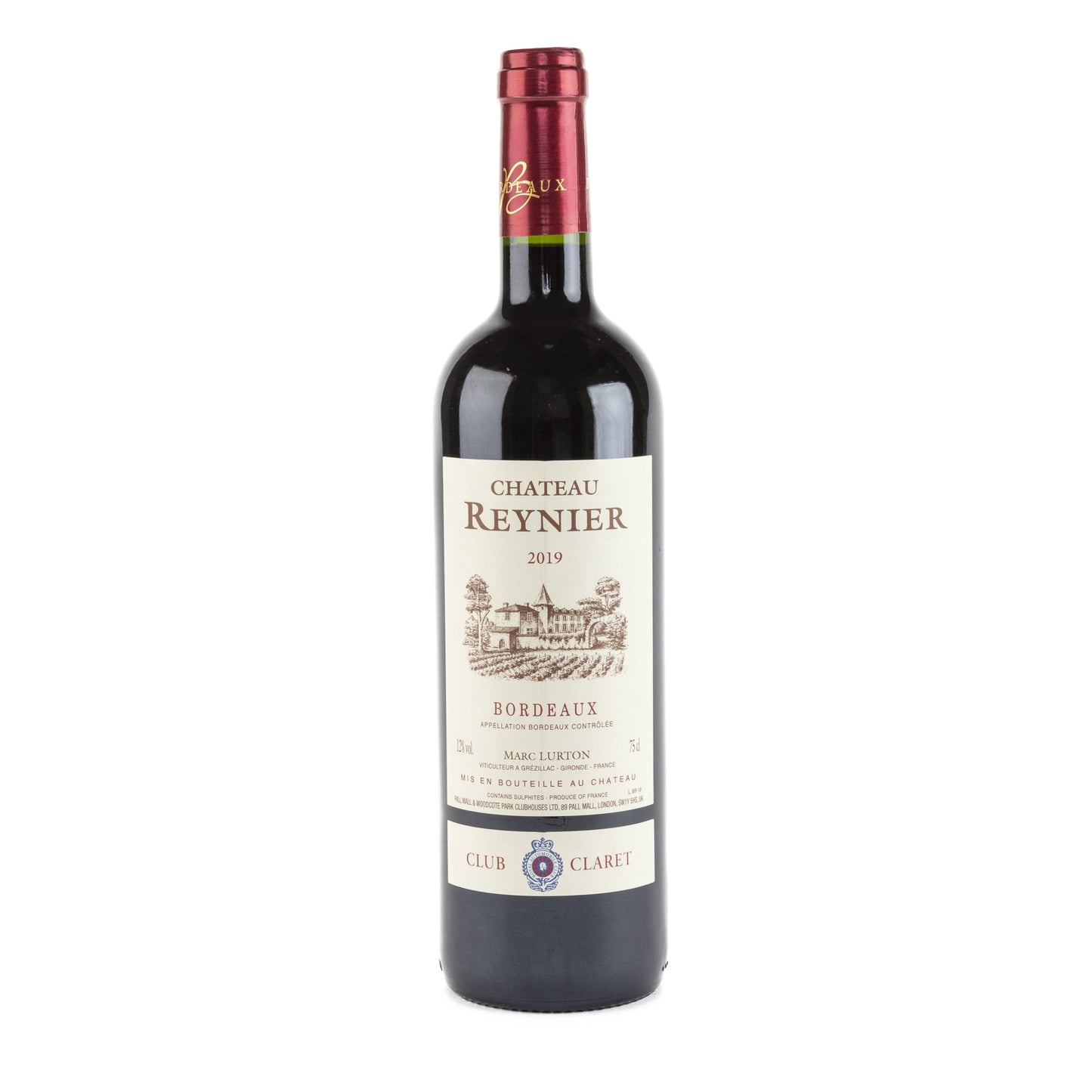 Club Claret - Château Reynier Bordeaux Rouge, 750ml