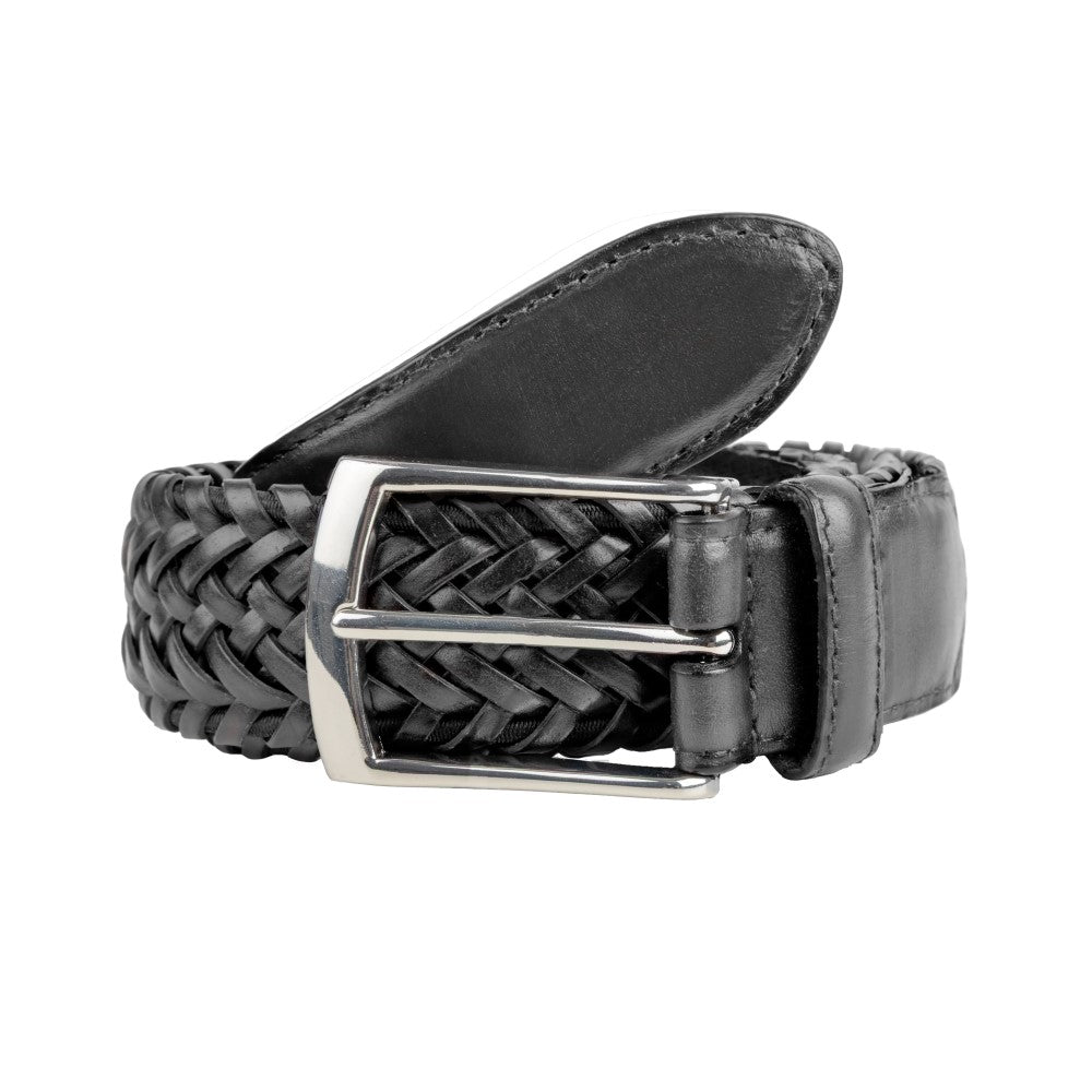 Dents Men's Woven Leather Belt
