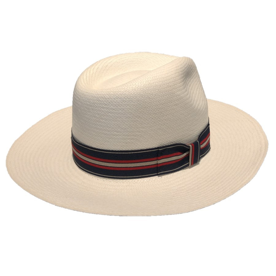 Ladies Panama Large Brim Trilby Hat