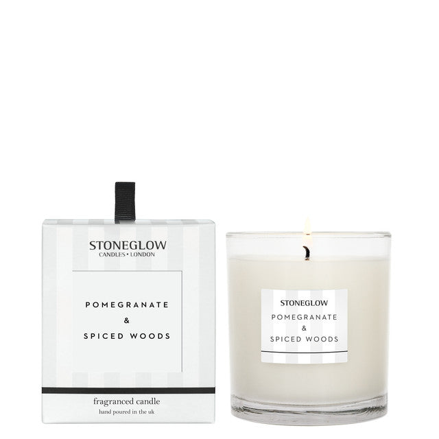 Stoneglow Pomegranate and Spiced Woods Scented Candle