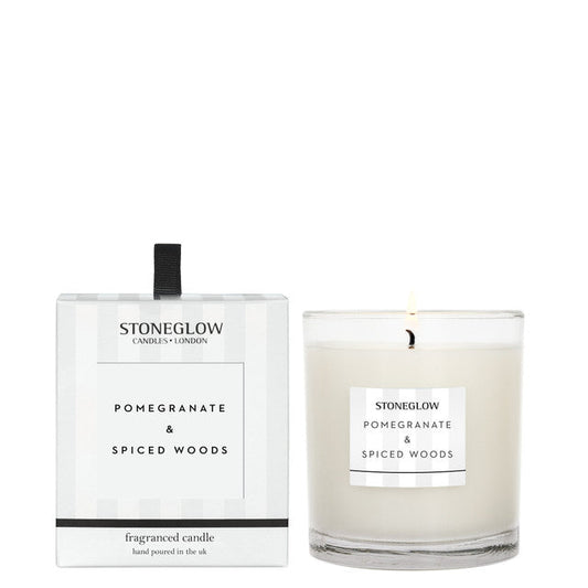 Stoneglow Pomegranate and Spiced Woods Scented Candle
