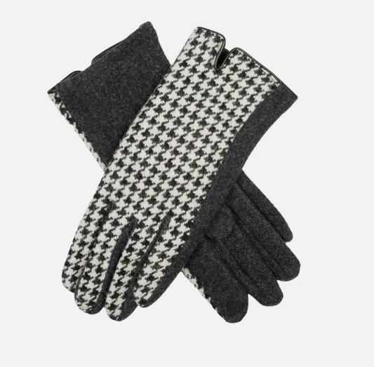 Dent's Dogtooth Fabric Back Glove