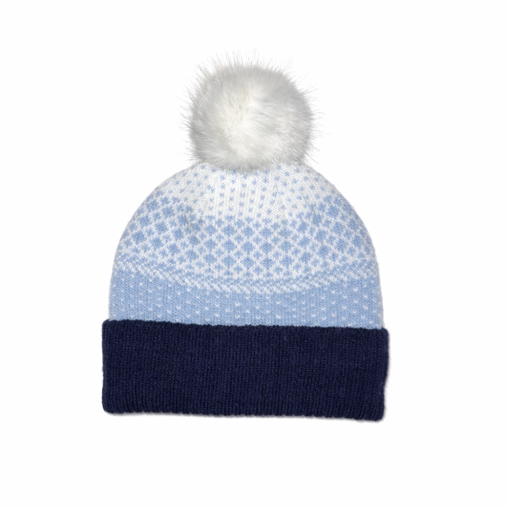 Dent's Women's Jacquard Knitted Bobble Hat
