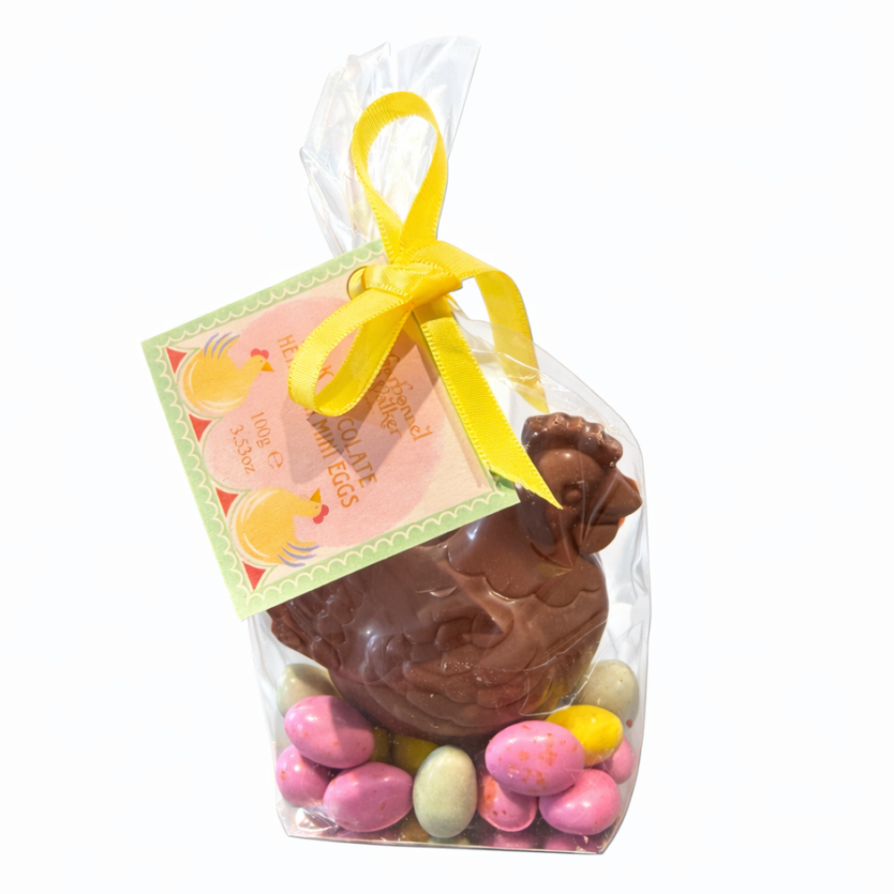 Milk chocolate Hen with Mini Eggs