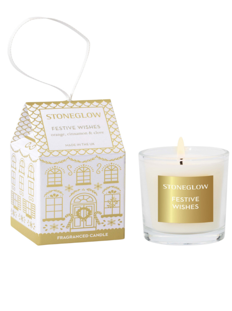 Stoneglow Festive Wishes- Votive candle house